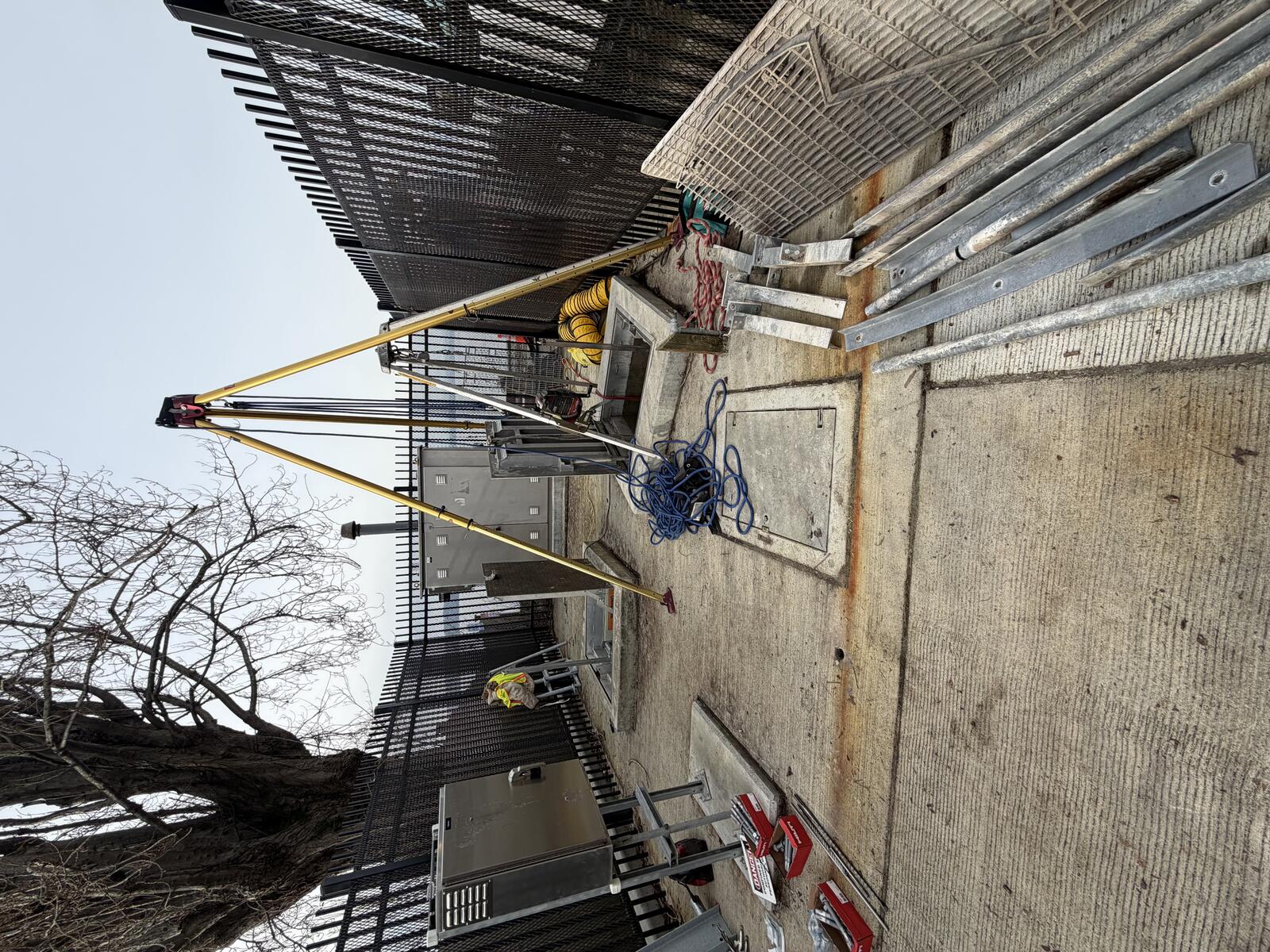 Confined space access setup